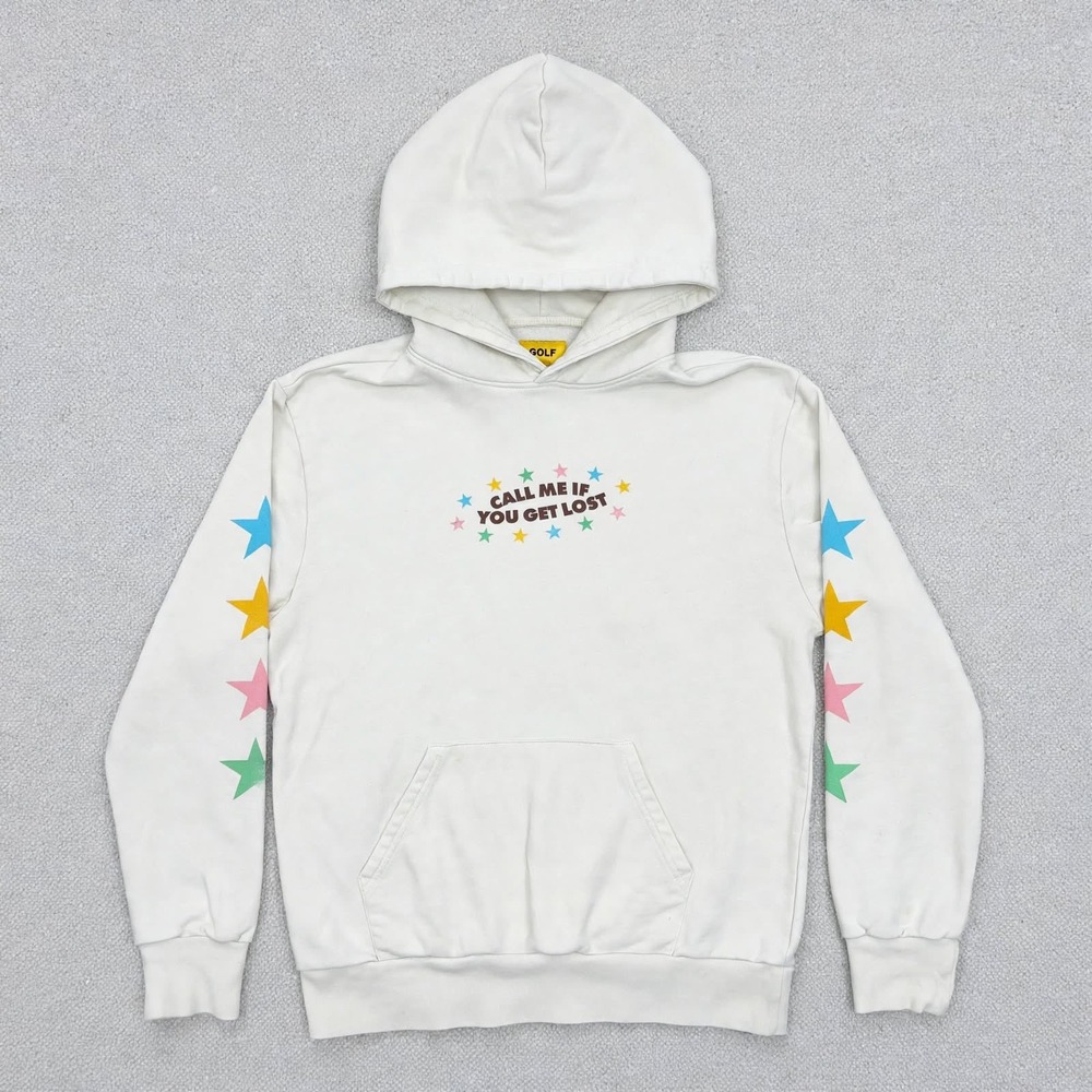 Tyler The Creator Call Me If You Get Lost Tour Hoodie Mens M Golf Wang Cream